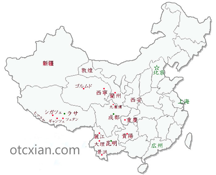 チベット観光マップ 観光地図(图1)